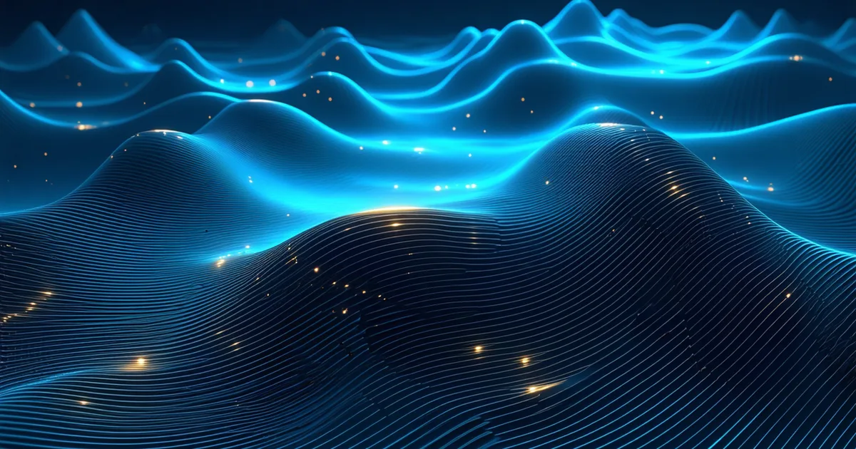 Abstract visualization representing free energy perturbation thermodynamic cycles in molecular simulation